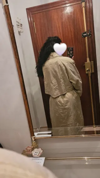 Gabardina Vintage Oversize Verde Oliva