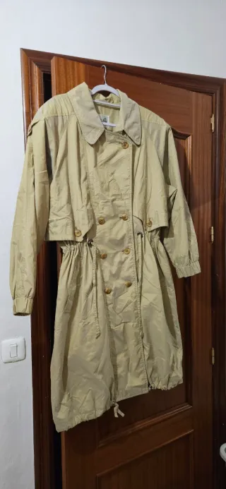 Gabardina Vintage Oversize Verde Oliva