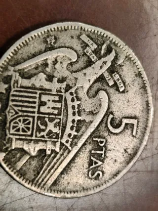 5 Pesetas 1957 Error Ceca 68