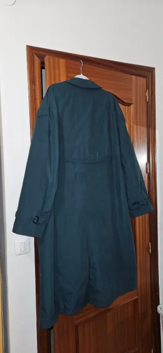 Trench oversize verde azulado