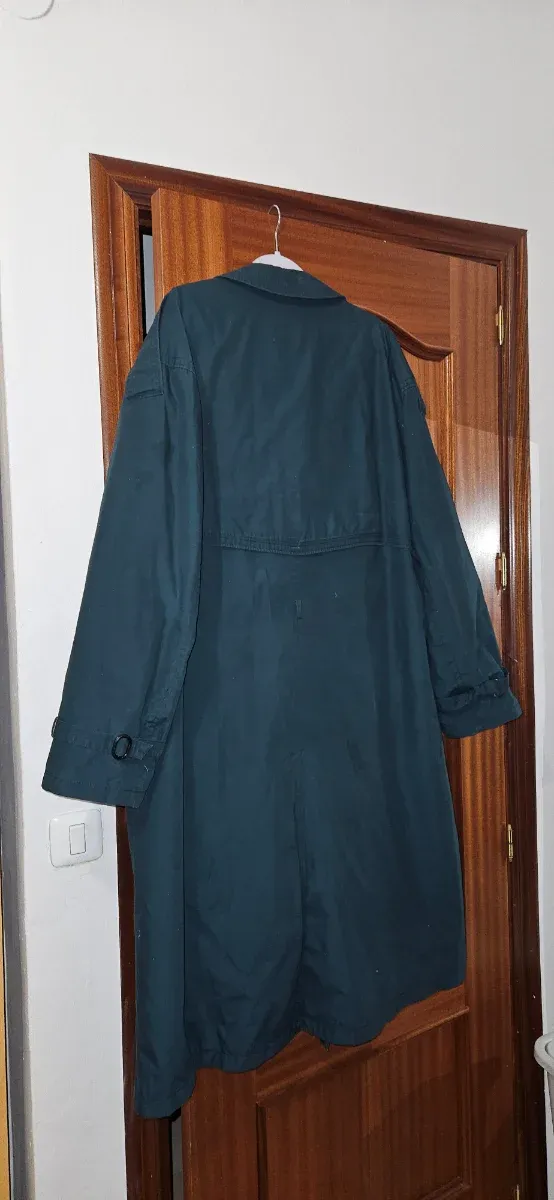 Trench oversize verde azulado