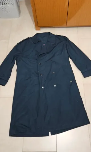 Trench oversize verde azulado