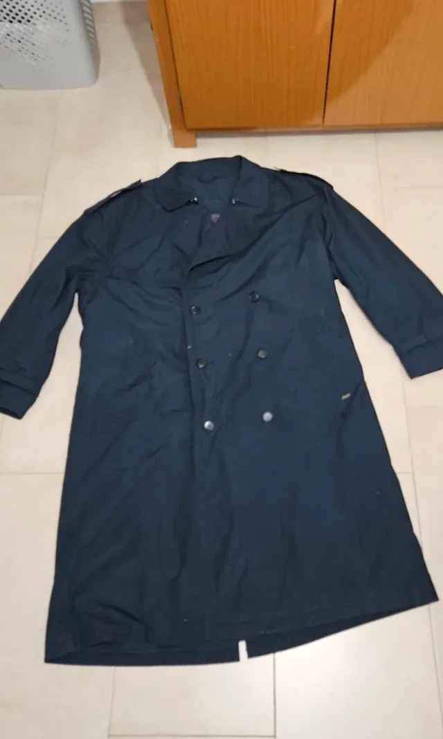 Trench oversize verde azulado