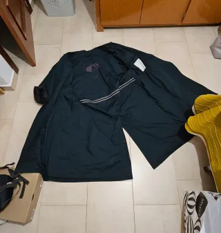 Trench oversize verde azulado