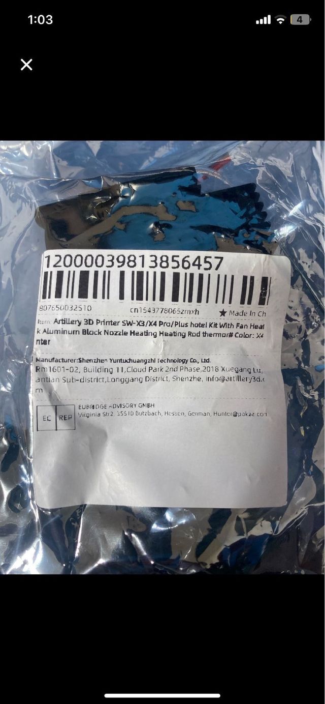 Kit Hotend Artillery SW-X3/X4 Pro/Plus