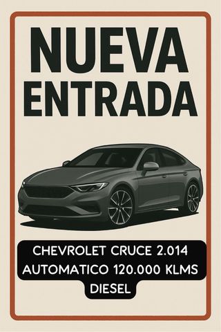 Chevrolet Cruze 2014 AUTOMATICO 120.000 KLMS 163CV