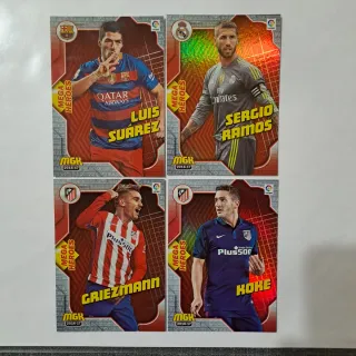 4 Cromos Mega Heroes MGK 2016-17