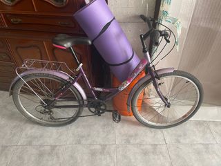 Bicicleta de paseo morada