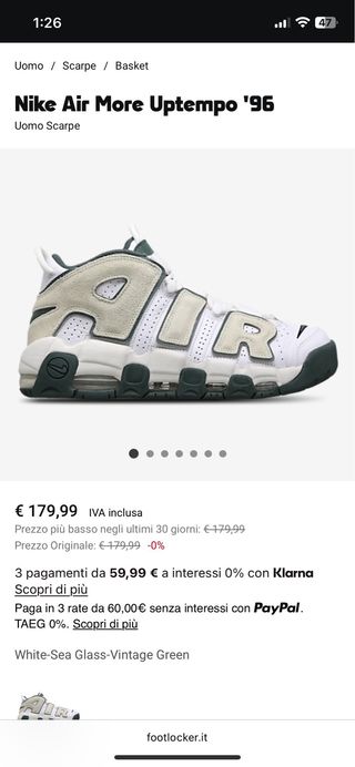 Nike Air More Uptempo Tg 41 prezzo trattabile
