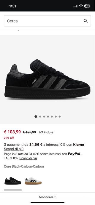 Adidas Samba XLG Gamuza Nero 40 2/3 prezzo trattab