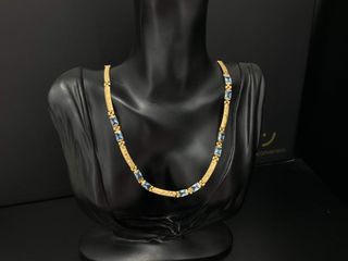 collar oro 18k con piedra 21cm