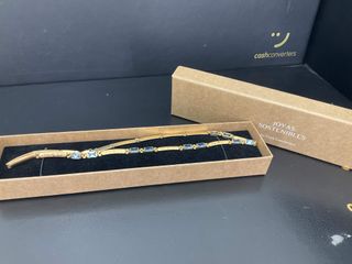 collar oro 18k con piedra 21cm