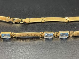 collar oro 18k con piedra 21cm