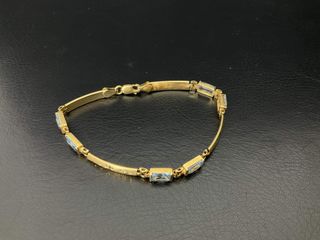 pulsera oro 18k con piedra