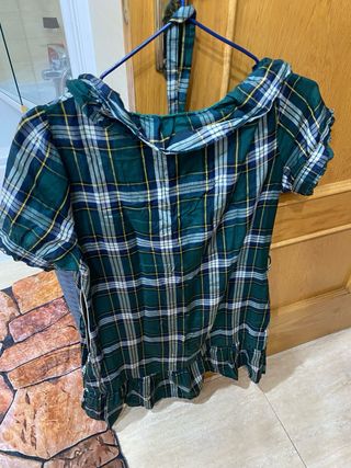 Vestido Pepe Jeans cuadros verde