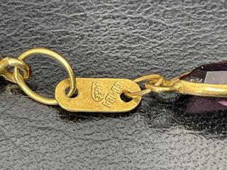 collar oro 18k con piedra 24cm