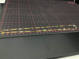 collar oro 18k con piedra 24cm