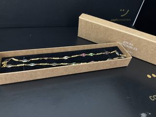 collar oro 18k con piedra 24cm