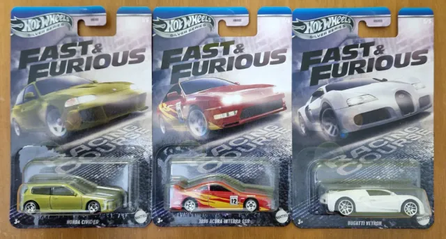 HotWheels Fast & Furious Silver Series 3pz
