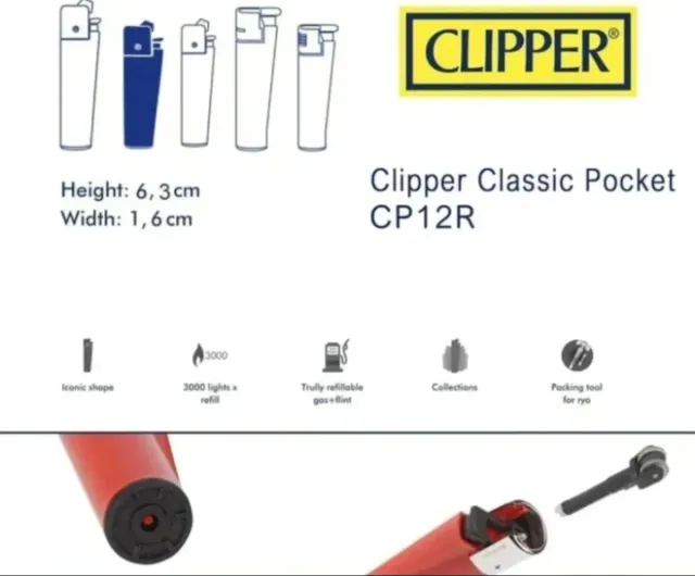 24 accendini Clipper Pocket (0.25 ciascuno)