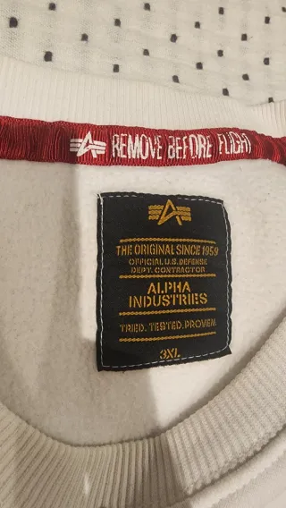 Sudadera Alpha Industries Blanca