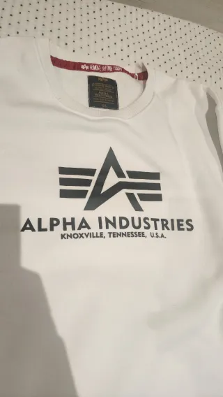 Sudadera Alpha Industries Blanca