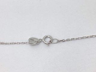 collar oro 18k con diamante de laboratorio 23cm