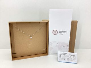 collar oro 18k con diamante de laboratorio 23cm