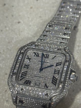 Cartier Santos Custom Full Ice