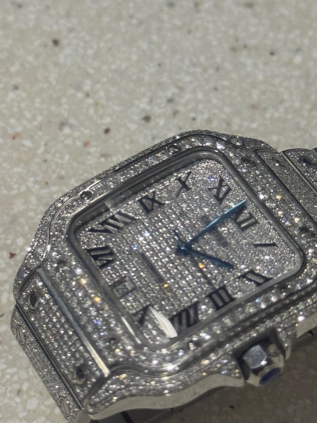 Cartier Santos Custom Full Ice
