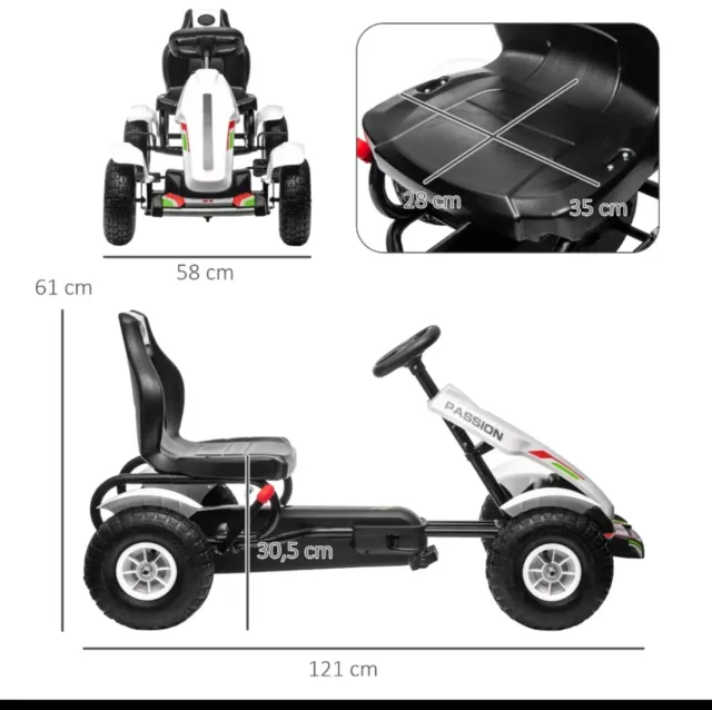 Kart a pedales con asiento ajustable