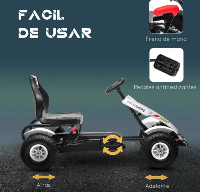 Kart a pedales con asiento ajustable