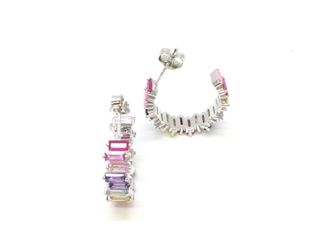 pendientes plata 925mm con piedra con circonita