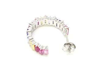 pendientes plata 925mm con piedra con circonita