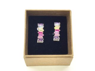 pendientes plata 925mm con piedra con circonita