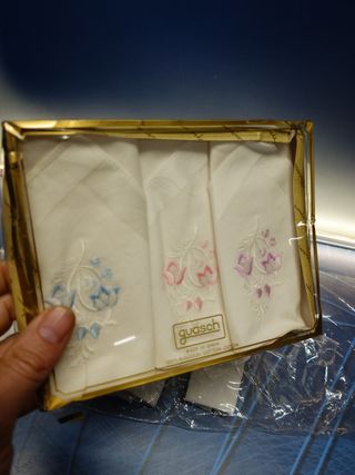 9 pañuelos 100% algodón marca guasch y otros