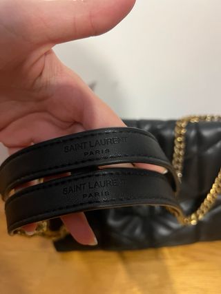 Bolso YSL Puffer Negro Dorado