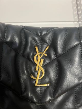 Bolso YSL Puffer Negro Dorado