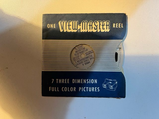 View-Master Antigo (anos 50) com Caixa e Discos