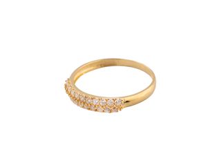 anillo oro 18k con piedra con circonita