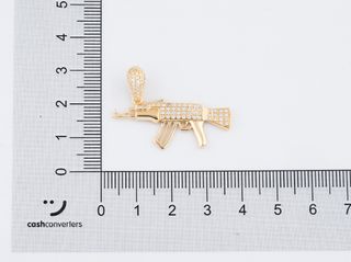 colgante oro 18k con piedra con circonita