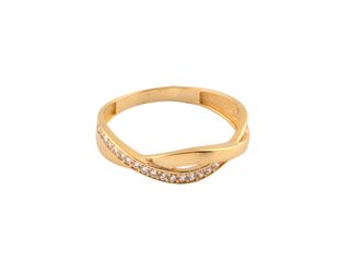 anillo oro 18k con piedra con circonita t. 20 (19,1 mm)