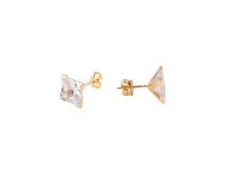 pendientes oro 18k con piedra con circonita
