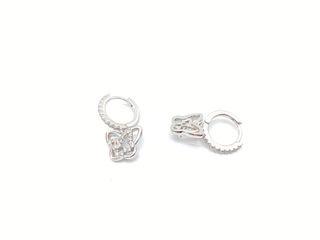 argollas plata 925mm con piedra con circonita