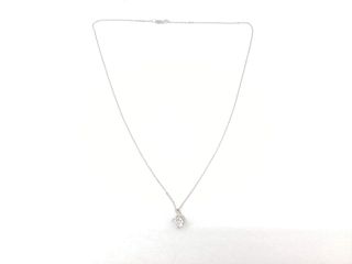 collar oro 18k con diamante de laboratorio 23cm