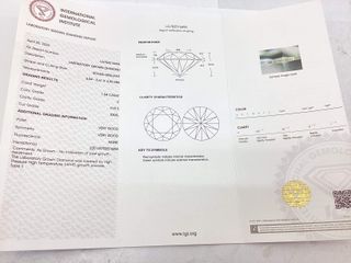 collar oro 18k con diamante de laboratorio 23cm