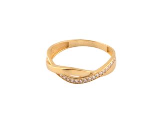 anillo oro 18k con piedra con circonita