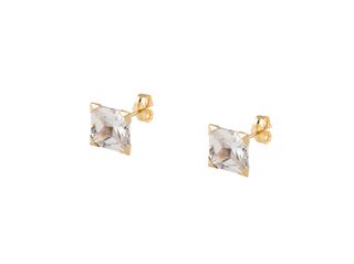 pendientes oro 18k con piedra con circonita