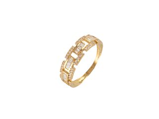 anillo oro 18k con piedra con circonita