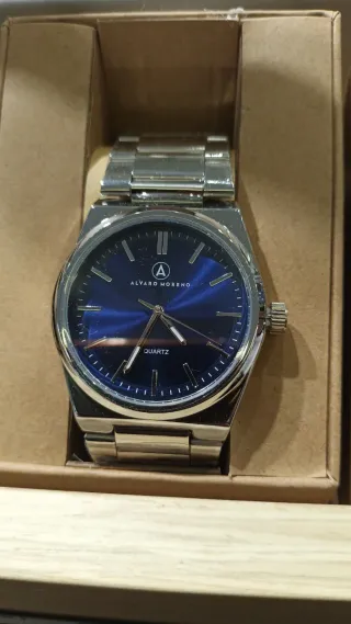 Reloj Alvaro Moretti Azul y Plateado